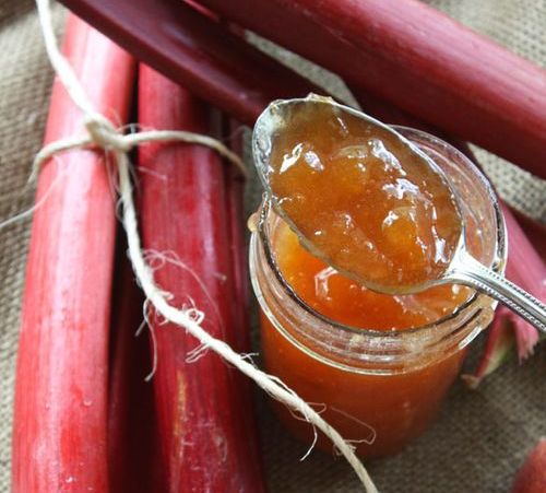 Mermelada de ruibarbo con plátano