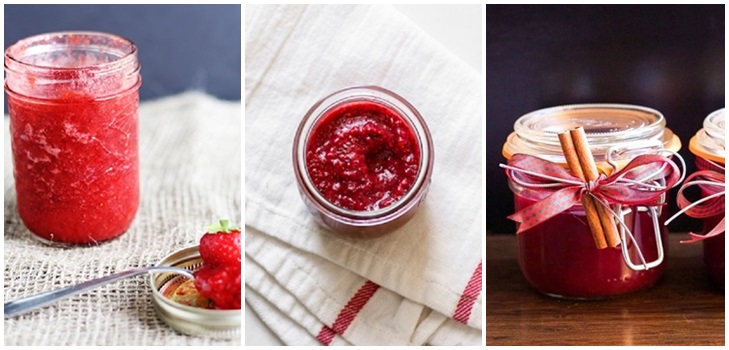 Jam-cinco minutos de fresas para el invierno, recetas con fotos