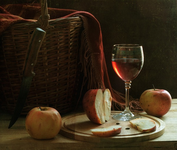 Vino casero de manzanas