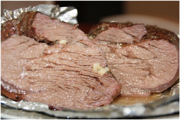 carne de res en papel de aluminio