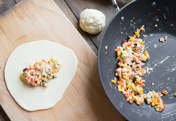 Receta deliciosa: calzone con relleno vegetal