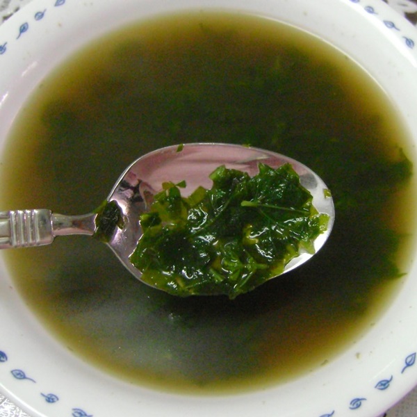 Deliciosa sopa de ortiga jugosa