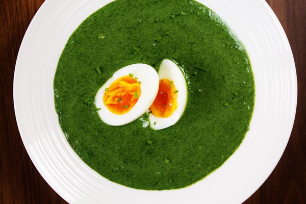 Deliciosa sopa de ortiga jugosa
