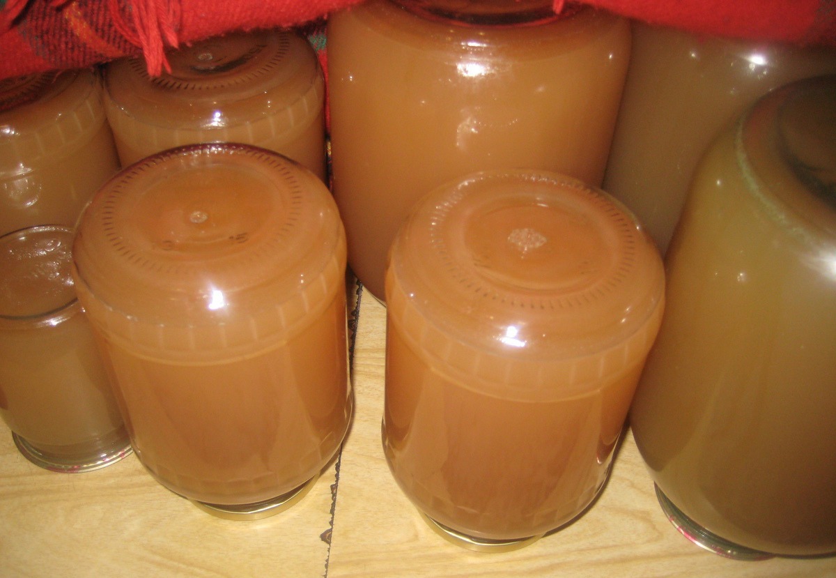 Jugo de manzana para el invierno