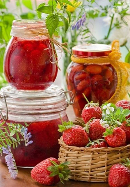 Mermelada de fresa es un remedio para los resfriados