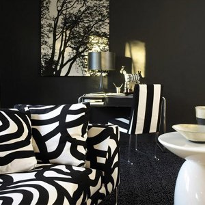 Interior blanco y negro