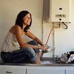 Cocina con estufa de gas
