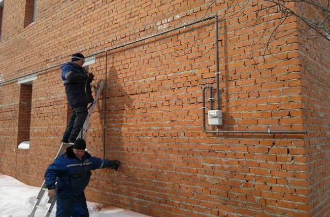 Instalación del gasoducto