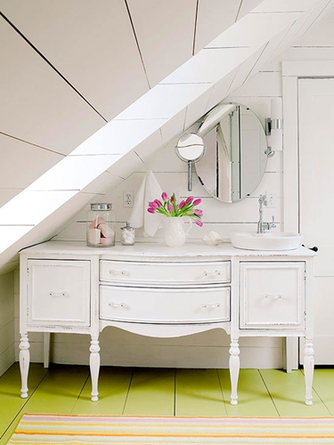 Interiores originales de baños pequeños: 15 ideas con foto