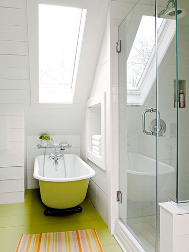 Interiores originales de baños pequeños: 15 ideas con foto