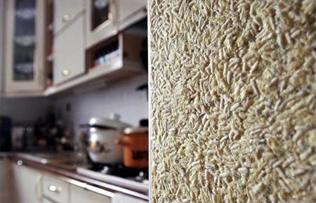 papel tapiz líquido: foto en la cocina;
